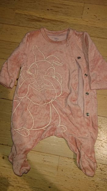 Pyjama velours corail "pan pan" 1 mois