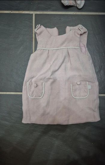 Robe pied de poule rose