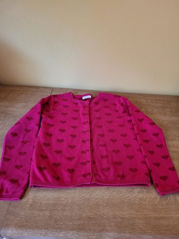 Joli et chaud gilet fille se ferme avec des pressions tout le devant taille 8 ans , fushia, DPAM