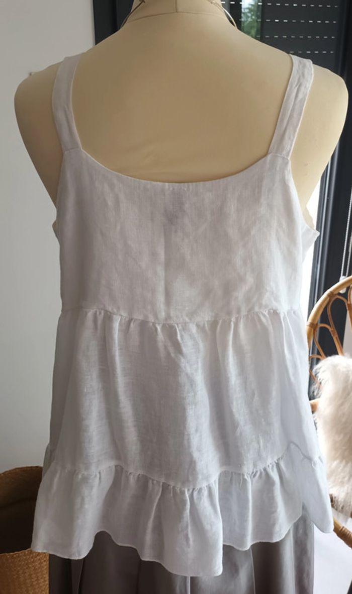 Top à bretelles léger en lin - photo numéro 4