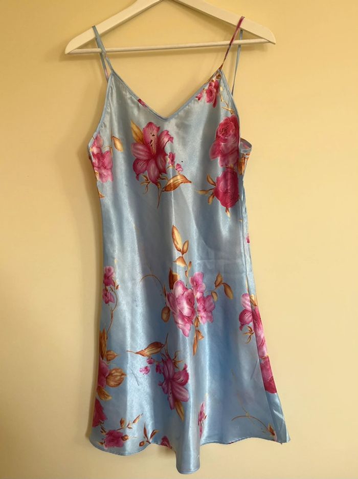 Nuisette lingerie- robe légère effet satin - imprimé floral- summer dress - photo numéro 12