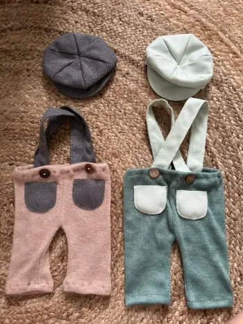 Ensemble salopette + béret bébé