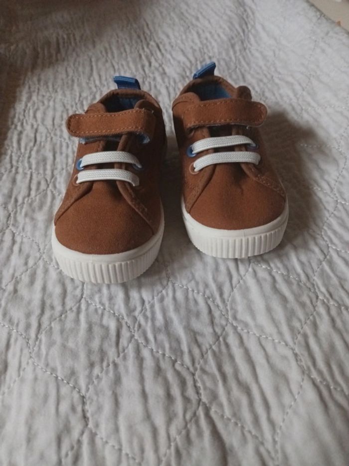 Tennis en toile marron à scratch obaibi 21 - photo numéro 5