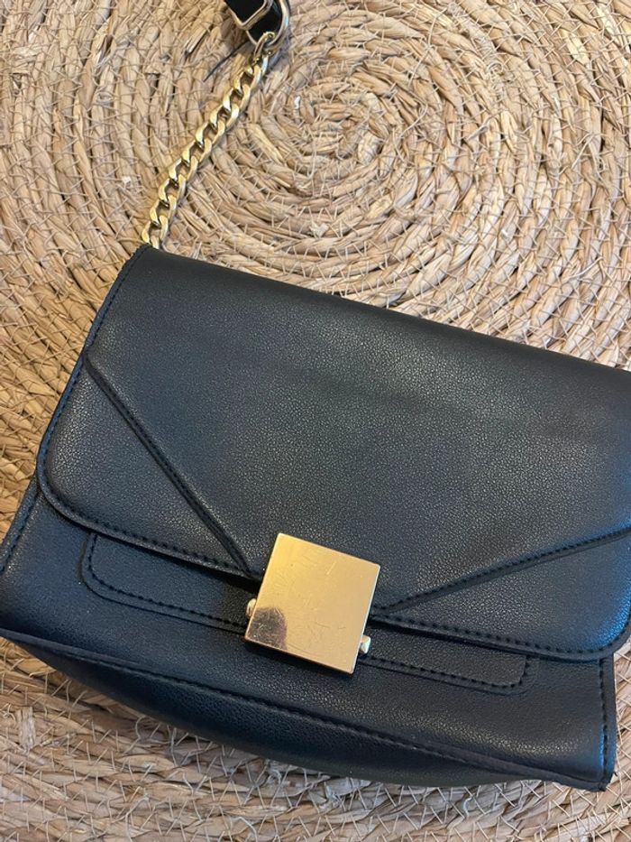 Sac à main noir et doré - photo numéro 4