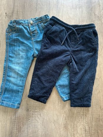 Lot 2 pantalon jean 9 mois