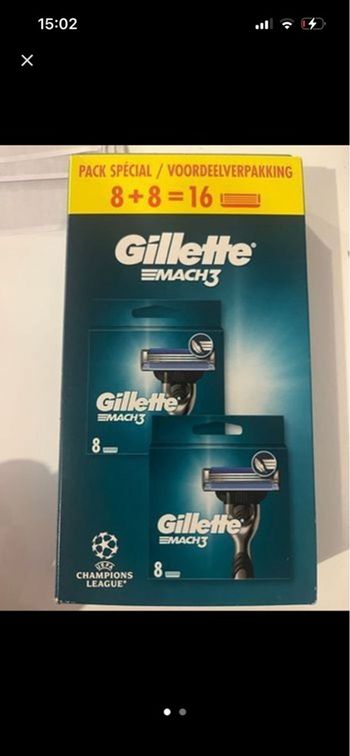 16 lames Gillette Mach 3 