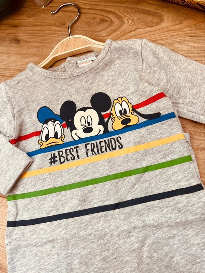Taille 6 mois pyjama fin garçon Disney gris * Mickey * 💙 - photo numéro 2