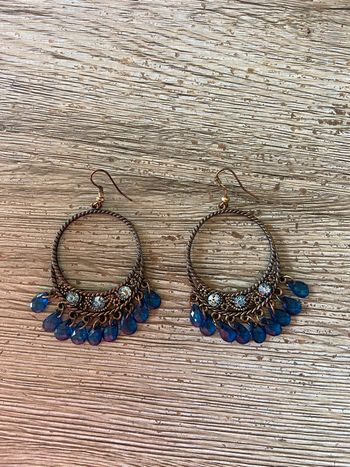 Boucles d’oreilles bleues