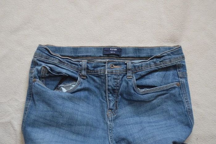jeans slim fit kiabi, taille 12 ans