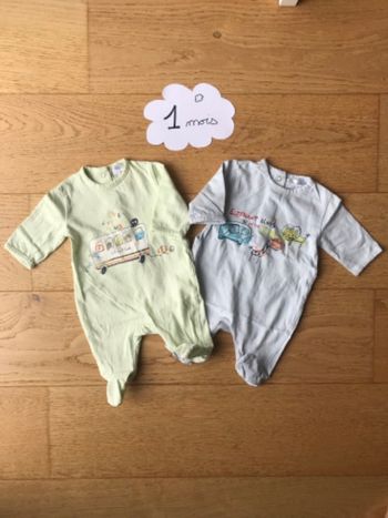 Lot 2 pyjamas été kiabi 1 mois