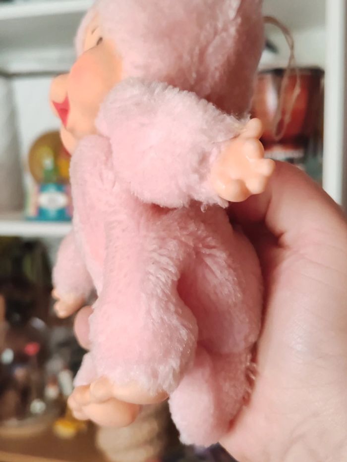 Lapin rose style monchhichi vintage bunny - photo numéro 4