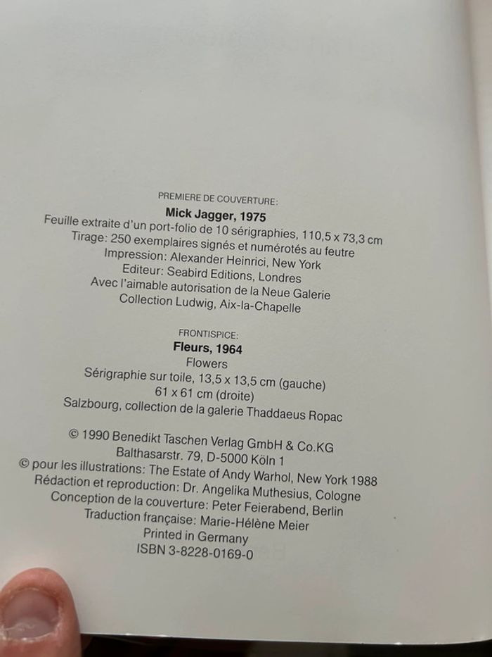 Livre andy warhol - de l’art comme commerce - benedikt taschen 1988 - photo numéro 5