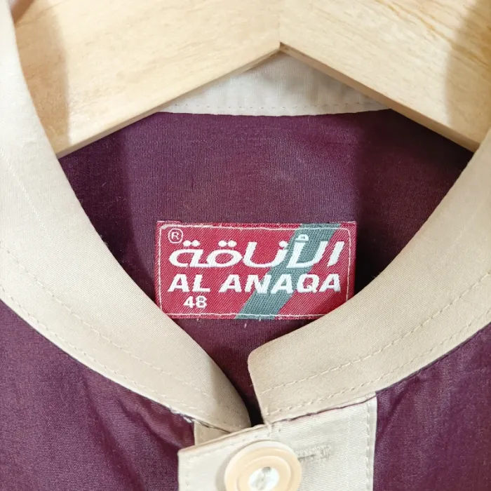 Gandoura bordeaux à détails beiges Al Anaqa - Taille 48 A1027 - photo numéro 6