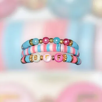 lot X3 bracelets fantaisie élastique fille