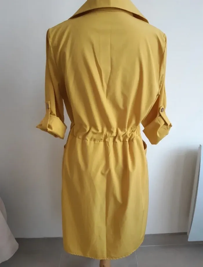 Robe chemise jaune - photo numéro 5