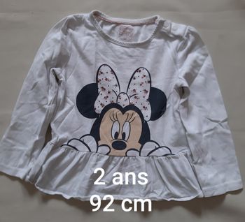 tee-shirt manches longues blanc fille - Minnie - C&A - Disney - 2 ans - 92 cm