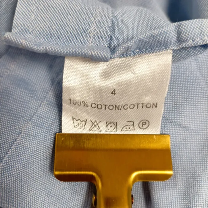 Chemise bleu clair Cambridge manches longues – 100 % coton – taille L A013 - photo numéro 16