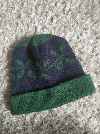 Bonnet bleu marine et vert Jacadi