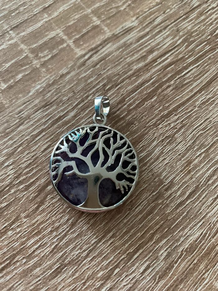 Pendentif améthyste arbre de vie - photo numéro 2