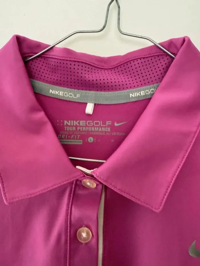 Polo Nike golf femme fushia taille L très bon état - photo numéro 3