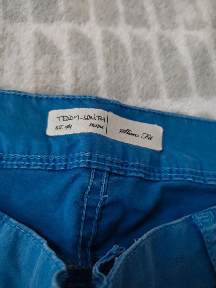 Pantalon jeans slim skinny stretch bleu Teddy Smith taille 40 - photo numéro 3