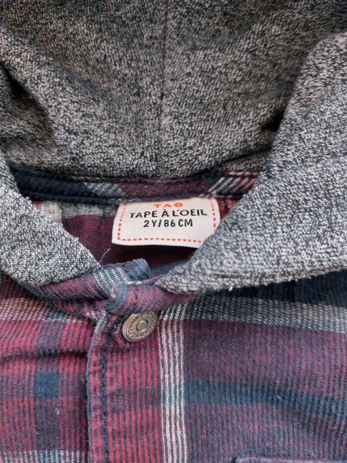 Chemise à carreaux à capuche TAO 2A - photo numéro 3