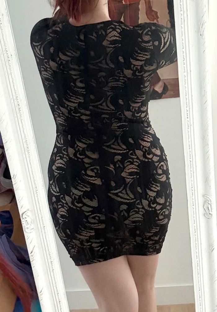 Robe moulante noire et beige H&M 40 - photo numéro 7
