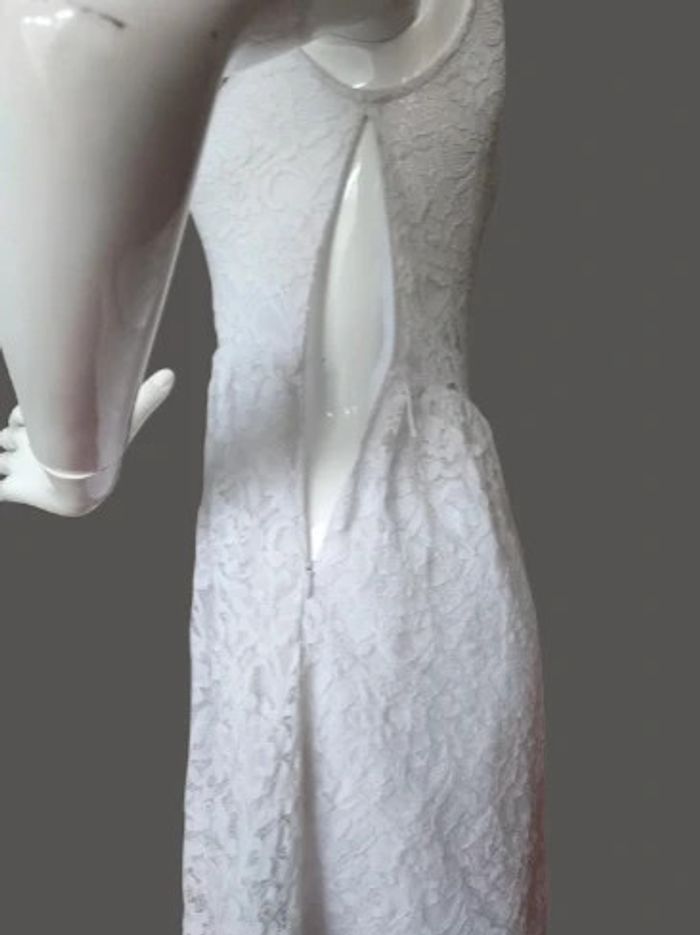 Robe blanche doublée dentelle - photo numéro 4