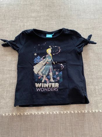 T shirt manches courtes reine des neiges 4 ans
