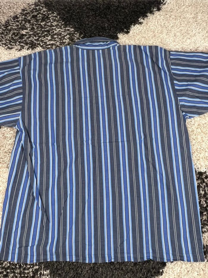 Chemisette, haut de pyjama Ralph Lauren rayé bleu et blanche taille XL - photo numéro 7