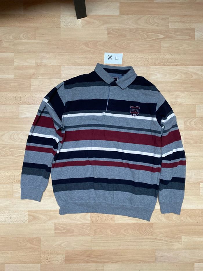 Polo à rayures manches longues XL S.Y.C.