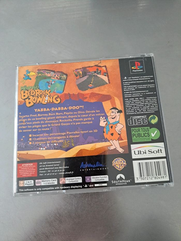Jeu Sony PS1 Les Pierrafeu : Bedrock bowling - photo numéro 4