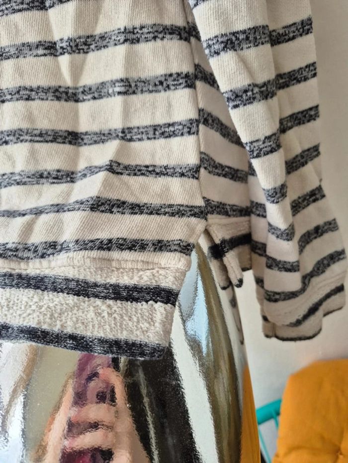 Pull fin motif rayures et écriture - photo numéro 5