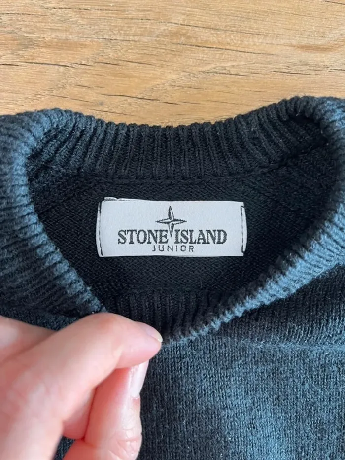 Pull en maille noir Stone Island - photo numéro 2