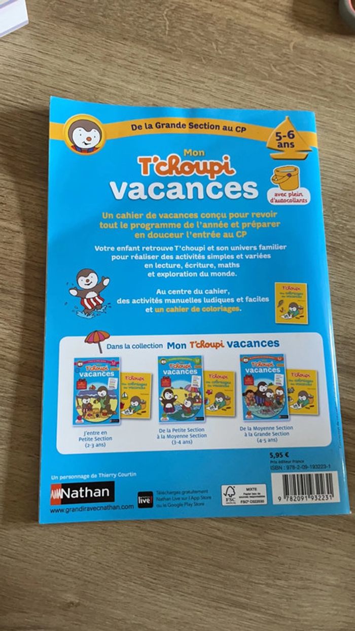 Cahier de vacances T’choupi Neuf - photo numéro 2