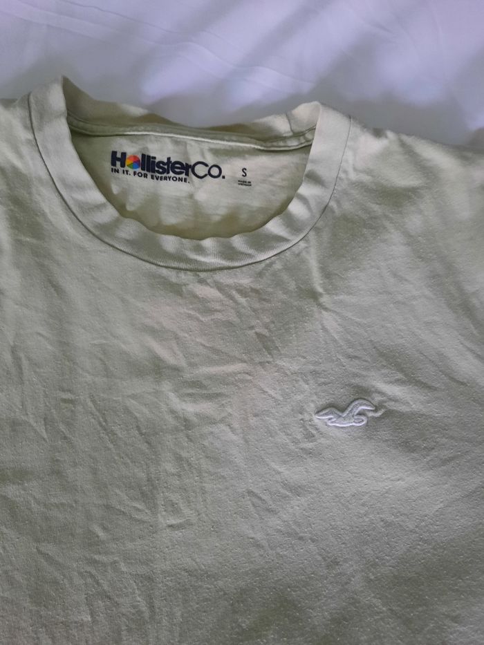 Tee-shirt homme Hollister Co. vert clair col rond - Taille S - photo numéro 3