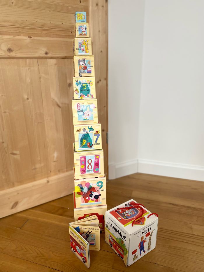 Livre avec cubes de construction tam tam