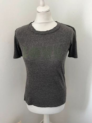 T-shirt gris love Zadig et Voltaire S