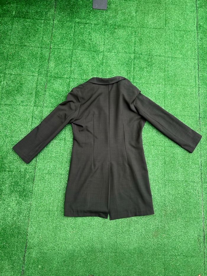 Veste blazer longue noire – fabriquée en France - photo numéro 3