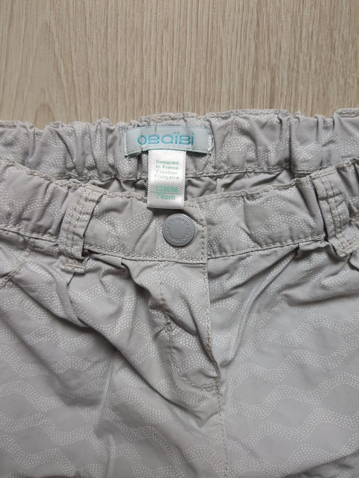 Short gris Obaïbi 12 mois - photo numéro 3