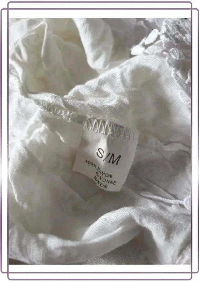 Haut blanc large taille S/M, très bon état - photo numéro 6