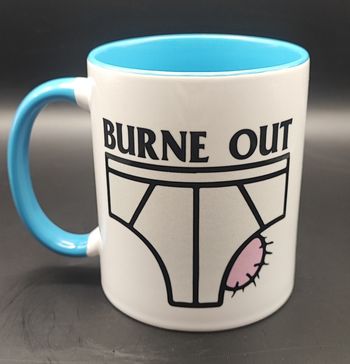 Mug bleu burne out