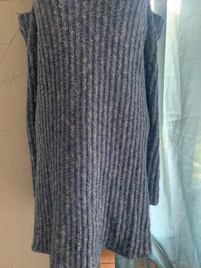 Robe SHEIN bleu ciel col roulé taille L épaule dénudé - photo numéro 4