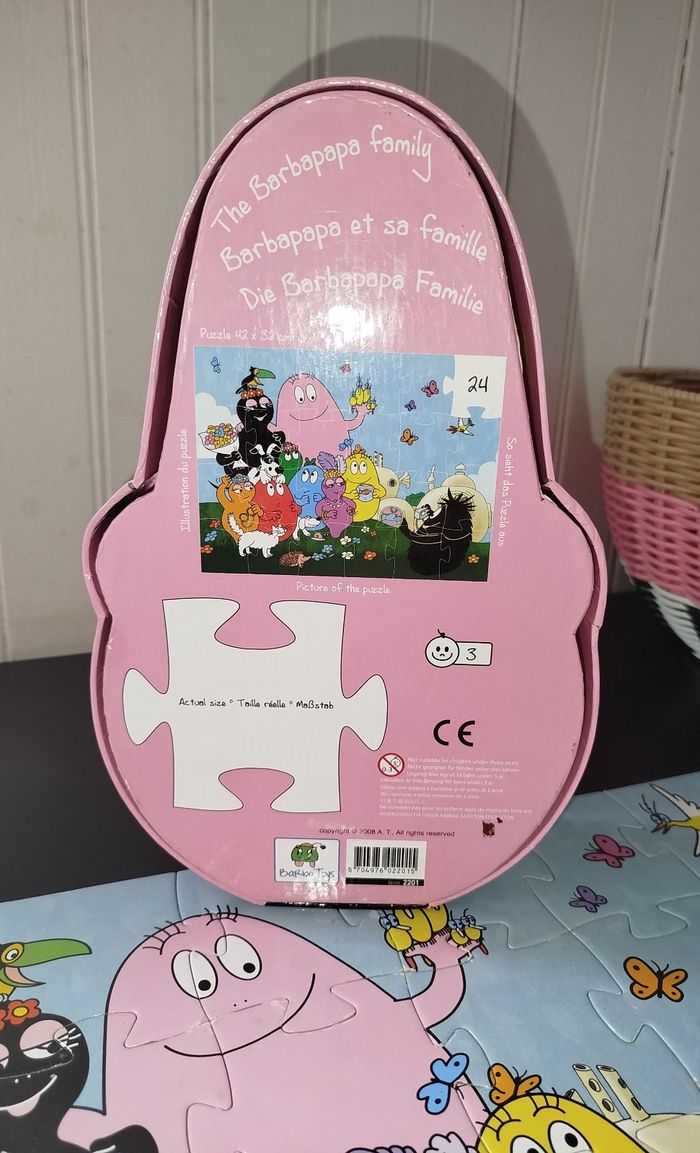 Barbo Toys Puzzle Barbapapa et sa famille 24 pièces - photo numéro 3