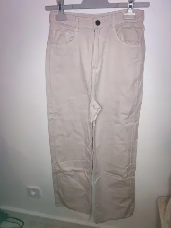 Jean large beige