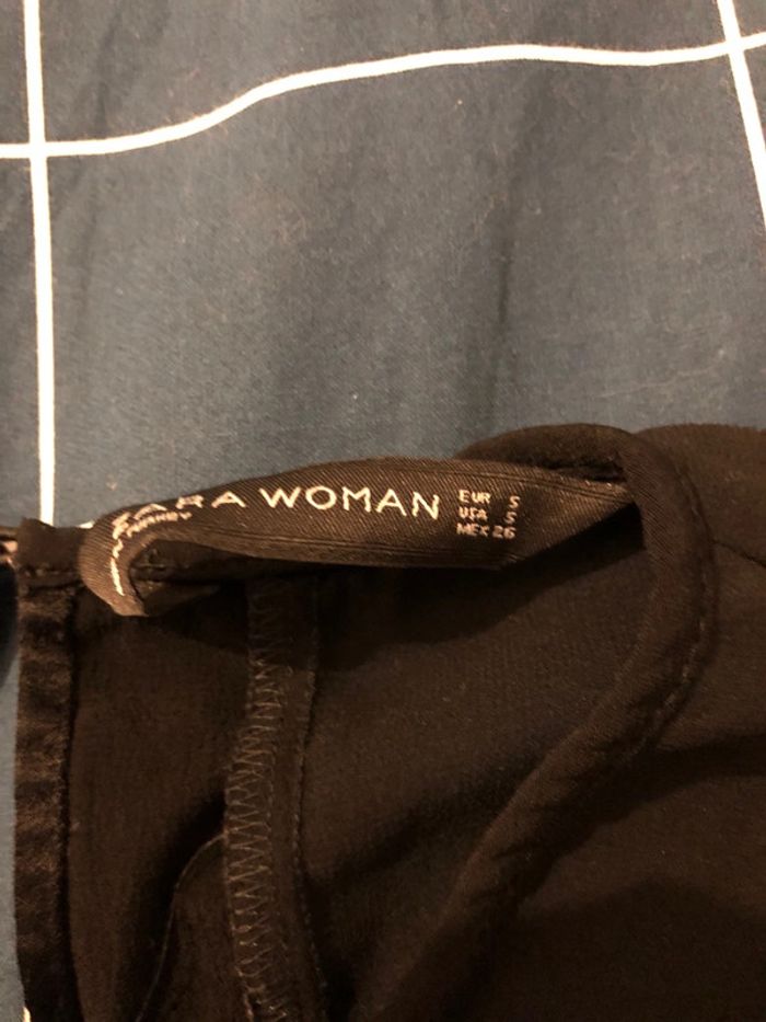 Haut blouse fluide semi transparent Zara - photo numéro 4