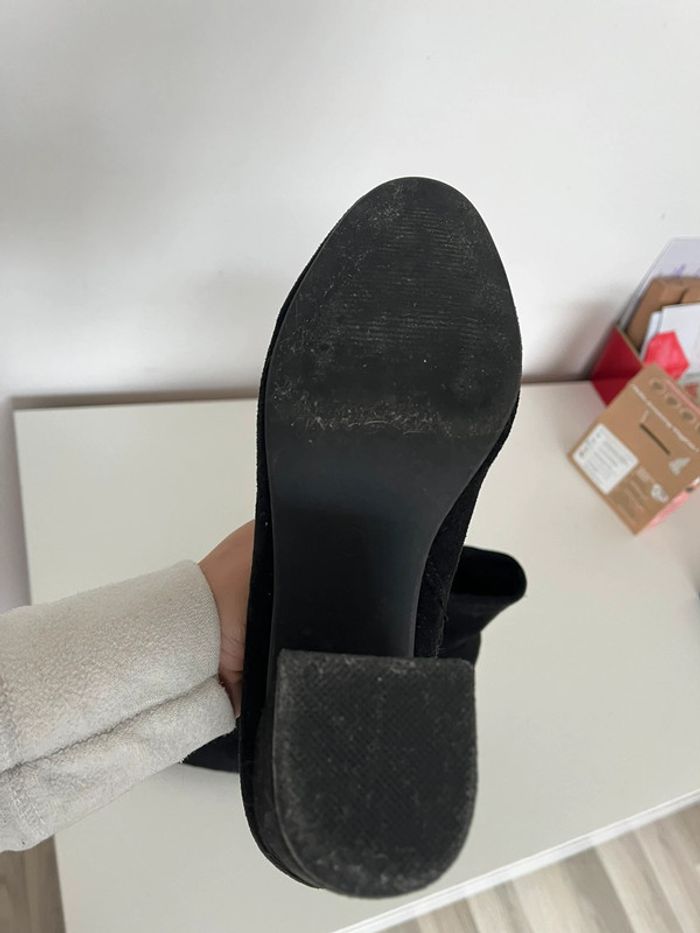 Bottines noires effet daim - photo numéro 4