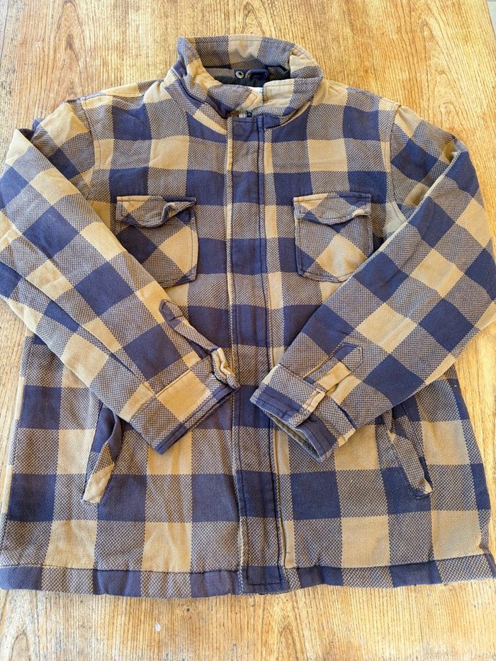 Veste à carreaux style bûcheron / lumberjack - marron/beige – doublée – Taille M - photo numéro 2