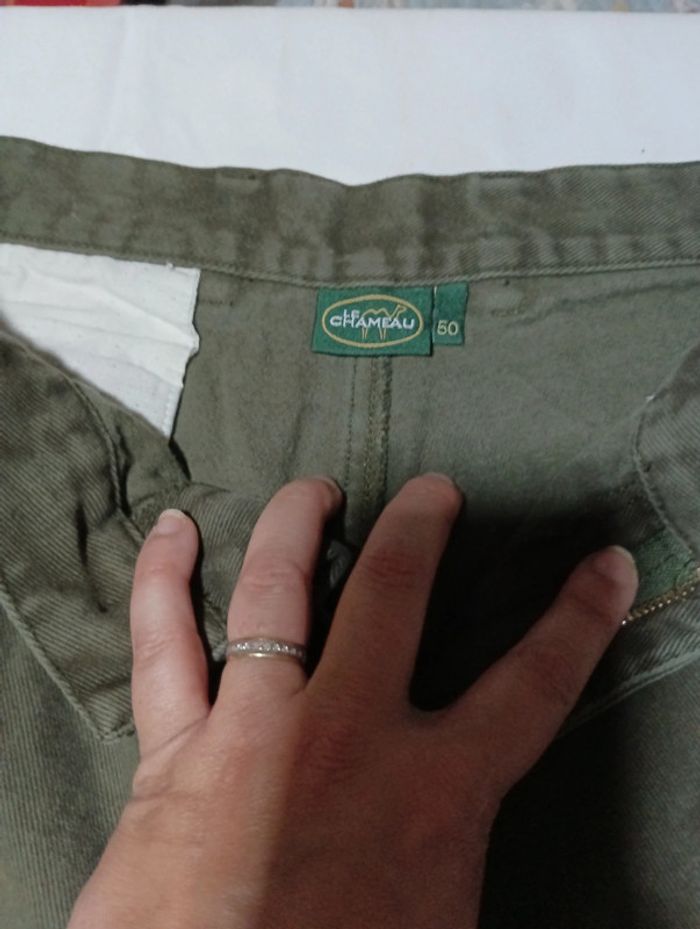Bermuda en jeans homme Chasse Le Chameau taille 46 rétro vintage ancien - photo numéro 4