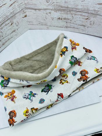 snood cache cou garçon en polaire motif Pat patrouille